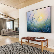 Load image into Gallery viewer, Impressionistic Meadow Painting on Canvas - “Serene Sunset Grassland” DKH762