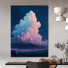 Load image into Gallery viewer, “Colorful Clouds at Dusk” - Impressionistic Abstract Acrylic, Great for Bedroom and Nature - Themed Lounge DTP009