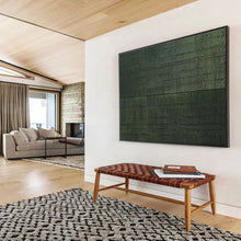 Load image into Gallery viewer, Dark Green Textured Abstract Painting on Canvas - “Mystic Forest” DKH656