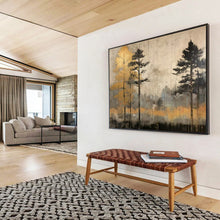 Load image into Gallery viewer, Golden Forest Landscape - Cozy Living Room Art LargeART1575