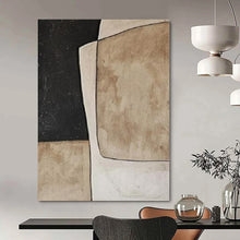 Load image into Gallery viewer, Earthy Tones Geometric Forms Abstract Canvas Painting, Perfect for Bohemian Living Room & Rustic Café LargeART1109