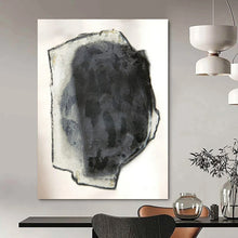 Load image into Gallery viewer, Expressionist Abstract Art, Monochromatic Textured Painting for Modern Gallery Wall & Edgy Studio LargeART2252