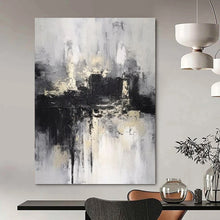 Load image into Gallery viewer, Monochrome Urban Reflection Art for Minimalist Apartment & Industrial Gallery LargeART0919
