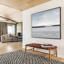 Load image into Gallery viewer, Monochromatic Coastal Abstract Painting On Canvas DKH437