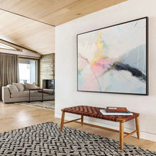 Load image into Gallery viewer, Gold - Accented Abstract Painting with Soft Colors DKH479