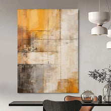 Load image into Gallery viewer, Muted - Tone Abstract Grid Acrylic Art, Great for Modern Minimalist Bedroom & Calm Study Space LargeART1057