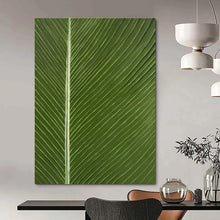 Load image into Gallery viewer, Green Leaf Vein Abstract Painting, Suited for Nature - Lover’s Office & Botanical Café LargeART1429