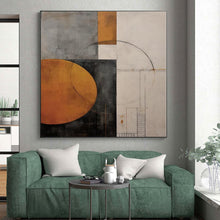 Load image into Gallery viewer, Grand Hand - painted Geometric Abstract Composition Acrylic Art for Modern - Chic Offices LargeART0246