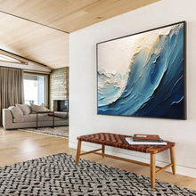 Load image into Gallery viewer, 3D Sea Wave - Coastal Living Room Art LargeART1554
