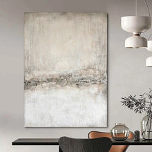 Load image into Gallery viewer, Light Neutral Textured Abstract Art for Scandinavian - inspired Bedroom & Calm Meditation Space LargeART0966