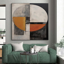 Load image into Gallery viewer, Large - Format Hand - painted Circular Geometric Abstraction Acrylic Art for Contemporary - Style Studies LargeART0247