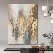 Load image into Gallery viewer, Gray & Gold Abstract Painting, Perfect for Luxury Bedroom & Upscale Lounge LargeART1471