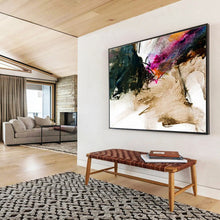 Load image into Gallery viewer, Expressive Abstract Ink - Like Painting On Canvas DKH376