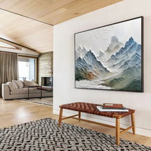 Load image into Gallery viewer, Textured Colorful Mountain Abstract Painting On Canvas DKH453