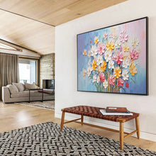 Load image into Gallery viewer, “3D Floral Bouquet” - Textured Abstract Acrylic Flowers, For Garden Room and Powder Room DLZ210