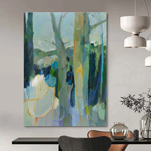 Load image into Gallery viewer, Abstract Forest Path Canvas Painting, Great for Nature - Inspired Study & Cozy Cottage Living Room LargeART1307