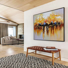 Load image into Gallery viewer, Autumn Lake Reflection - Serene Living Room Art LargeART1559