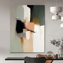 Load image into Gallery viewer, Neutral Tones Abstract Art for Scandinavian - style Kitchen & Minimalist Art Gallery LargeART0943