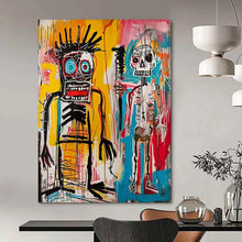 Load image into Gallery viewer, “Expressive Duo of Figures” – Raw Abstract Figurative Painting with Bold Lines DTP099