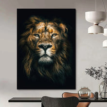 Load image into Gallery viewer, “Realistic Lion Portrait” - Hyperrealist Animal Art on Canvas DKH1618
