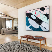 Load image into Gallery viewer, Playful Geometric Abstract Painting on Canvas DKH549
