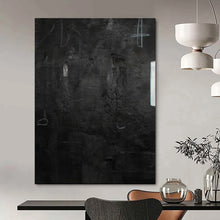 Load image into Gallery viewer, Dark Textured Abstract Painting, Suited for Moody Lounge & Contemporary Art Space LargeART1416