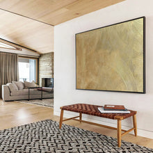 Load image into Gallery viewer, Golden Textured Abstract - Luxurious Living Room Art LargeART1523
