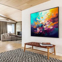 Load image into Gallery viewer, Color - Explosion Abstract Flower Painting On Canvas DKH346