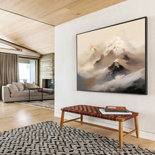 Load image into Gallery viewer, Hazy Mountain Abstract Painting for Rustic Lodge & Meditation Room DKH325