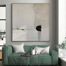 Load image into Gallery viewer, Large - Scale Minimalist Black - White Abstract Acrylic for Modern Living Room LargeART0274