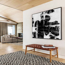 Load image into Gallery viewer, Monochrome Abstract Textures Abstract acrylic painting DLZ134