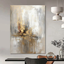 Load image into Gallery viewer, Gold & Gray Abstract Painting, Ideal for Luxury Bedroom & Upscale Lounge LargeART1463