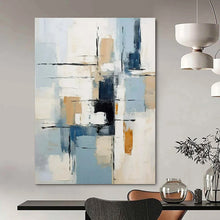 Load image into Gallery viewer, Abstract Painting, Geometric Abstract in Soft Tones - For Nursery & Yoga Room LargeART2342