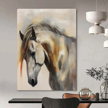 Load image into Gallery viewer, Soft - Colored Equine Abstract Art, Perfect for Rustic Living Room & Equestrian Studio LargeART2144
