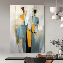 Load image into Gallery viewer, Abstract Expressionist Figure Art, Color - Blocked Modern Painting for Creative Studio & Bold Living Room LargeART2232