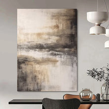 Load image into Gallery viewer, “Muted Horizon” – Blended beige, gray, and white, abstract landscape with soft edges DTP362