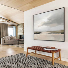 Load image into Gallery viewer, Minimalist Coastal Abstract Painting for Beach House & Serene Study DKH243