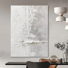 Load image into Gallery viewer, Textured White Minimalist Acrylic Art, Suited for Modern Entryway & Gallery Wall LargeART1016