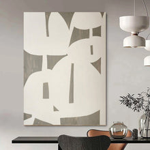 Load image into Gallery viewer, White - Grey Cut - Out Abstract Acrylic Art, Suited for Minimalist Entryway & Art Gallery Wall LargeART0991