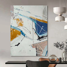 Load image into Gallery viewer, “Bold Strokes & Hues” – Colorful Abstract Acrylic with Dynamic Linework DTP049