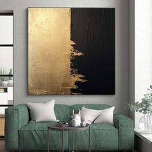 Load image into Gallery viewer, Gold and Black Contrast Art - Ideal for Elegant Dining Room & Upscale Boutique LargeART0690