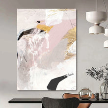 Load image into Gallery viewer, Pink - Gold Urban Elegance – Pinks, Grays, Golds, Blacks in Abstraction DTP188