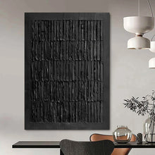 Load image into Gallery viewer, Minimalist Black Striped Abstract - Perfect for Modern Bedroom & Study LargeART2364