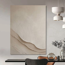 Load image into Gallery viewer, Beige Textured Wave Art, Nice for Minimalist Bedroom & Serene Yoga Studio LargeART1093
