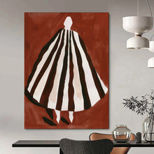 Load image into Gallery viewer, Red - Black - White Abstract Mysterious Art, Suited for Dramatic Entryway & Artistic Gallery Wall LargeART2051