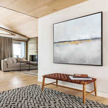 Load image into Gallery viewer, Subtle Gold - Accented Abstract Painting for Modern Bedroom & Luxury Spa DKH219