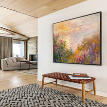 Load image into Gallery viewer, Pastel Meadow Sunrise Large - Scale Hand - painted Abstract Acrylic Art DLZ195