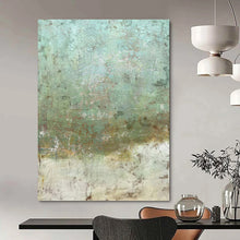 Load image into Gallery viewer, “Weathered Teal & Rust” - Abstract Textured Art on Canvas DKH1512