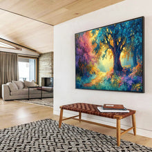 Load image into Gallery viewer, Colorful Forest Path Abstract Painting on Canvas - “Enchanted Trail” DKH697