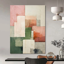 Load image into Gallery viewer, Pastel - Colored Geometric Abstract, Best for Scandinavian Nursery & Calm Reading Nook LargeART2279